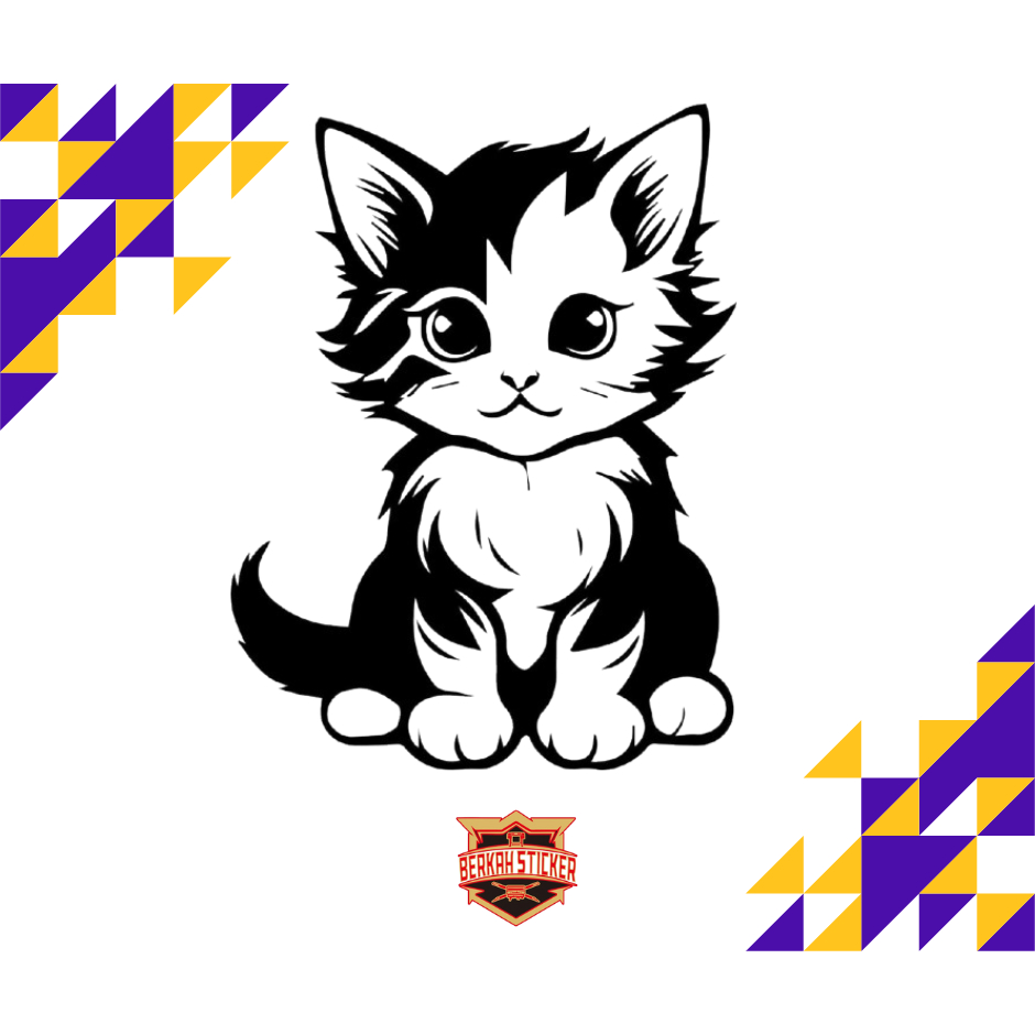 

3D Cat Sticker Mobil, Motorbike, and Laptop - Stikermatakucing