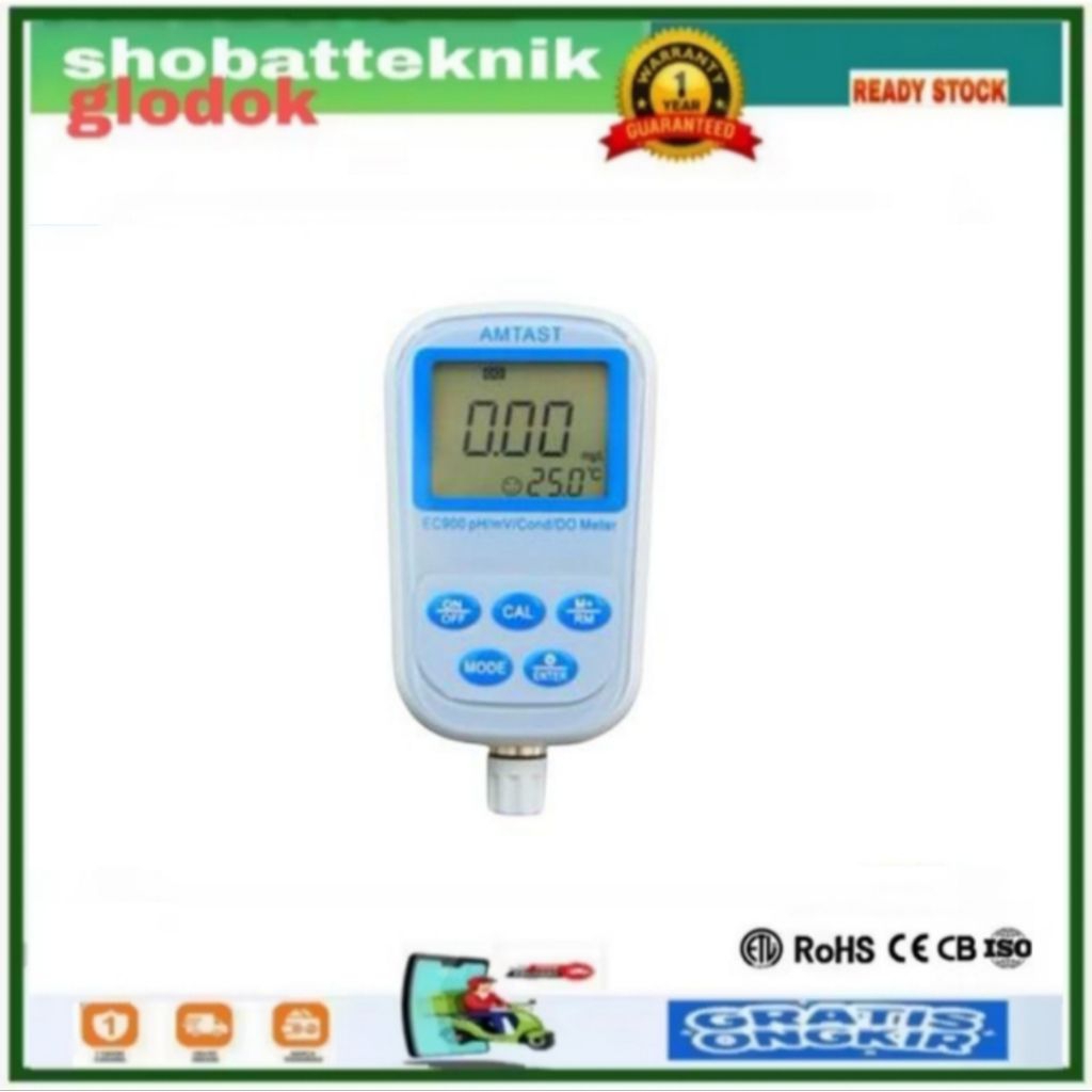 Alat Ukur Kualitas Air AMTAST EC900 EC900 8in1 pH/mV Conductivity/DO