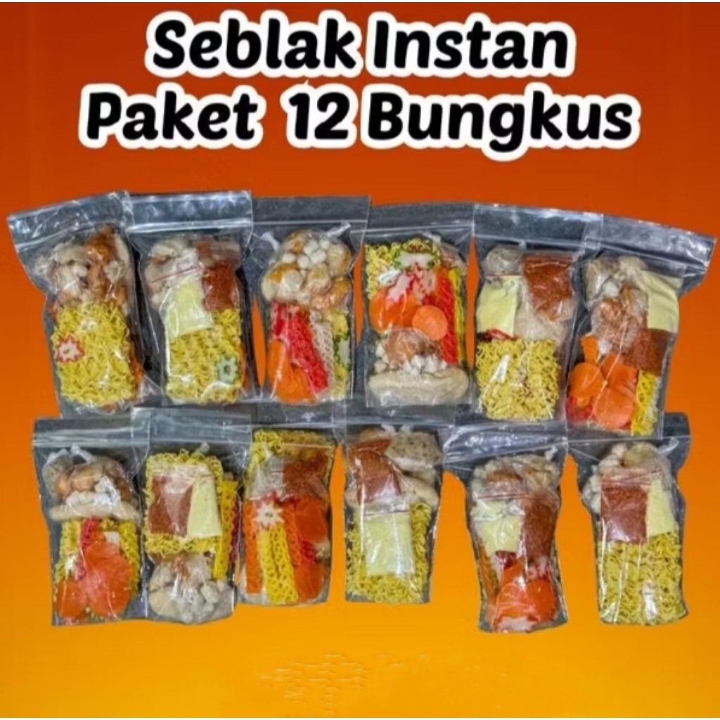 

Seblak instan isi 12 Pcs/ Seblak Instan Komplit /Seblak Instan Termurah Harga Reseller