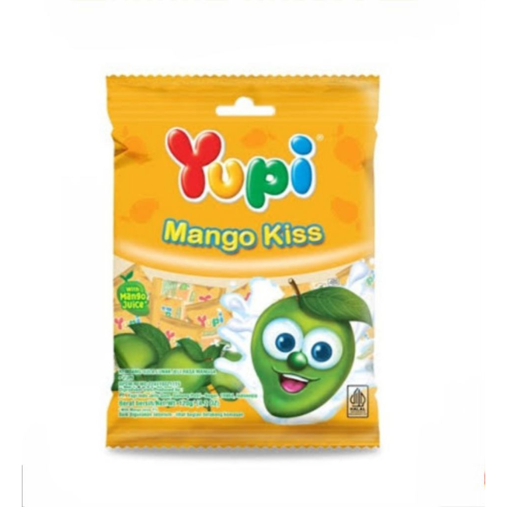 

YUPI MANGO KISS 1 BUNGKUS| GUMMY CANDY YUPI | YUPI PERMEN/YUPI MANGO KISS permen yupi kiss 120gr