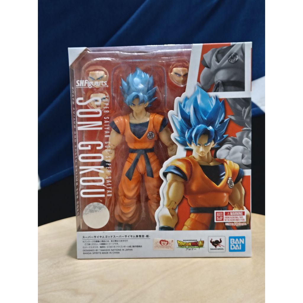 Shf Goku Super Saiyan God Blue Bib