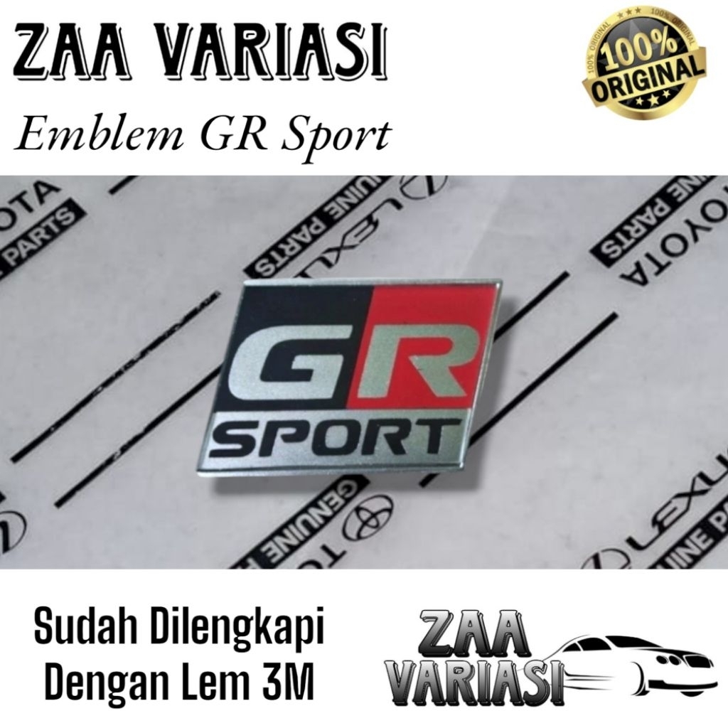Emblem Tulisan GR Sport Original Bagasi Belakang Raize Rocky Ayla Calya Sigra Agya