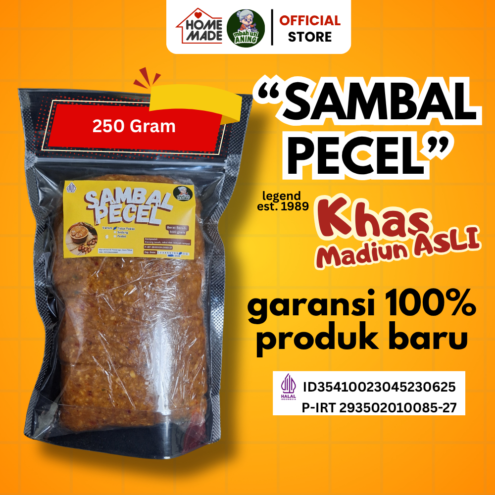 

Bumbu Pecel Madiun Asli 250 Gram Legend 1989 Produksi Mbah Uti Aning
