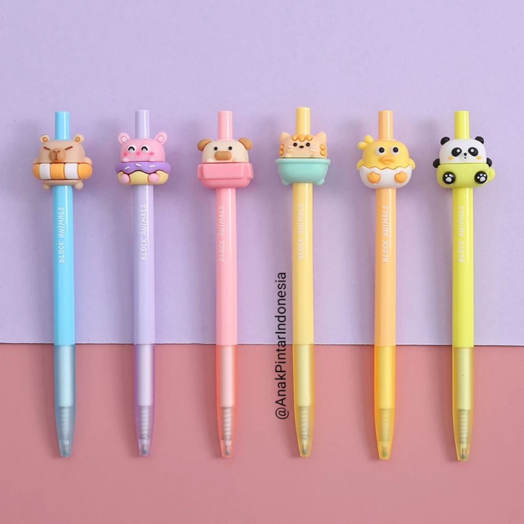 

BOLPEN SMALL BLOCK ANIMALS CLICK GEL INK PEN [ ZF-7111 ]