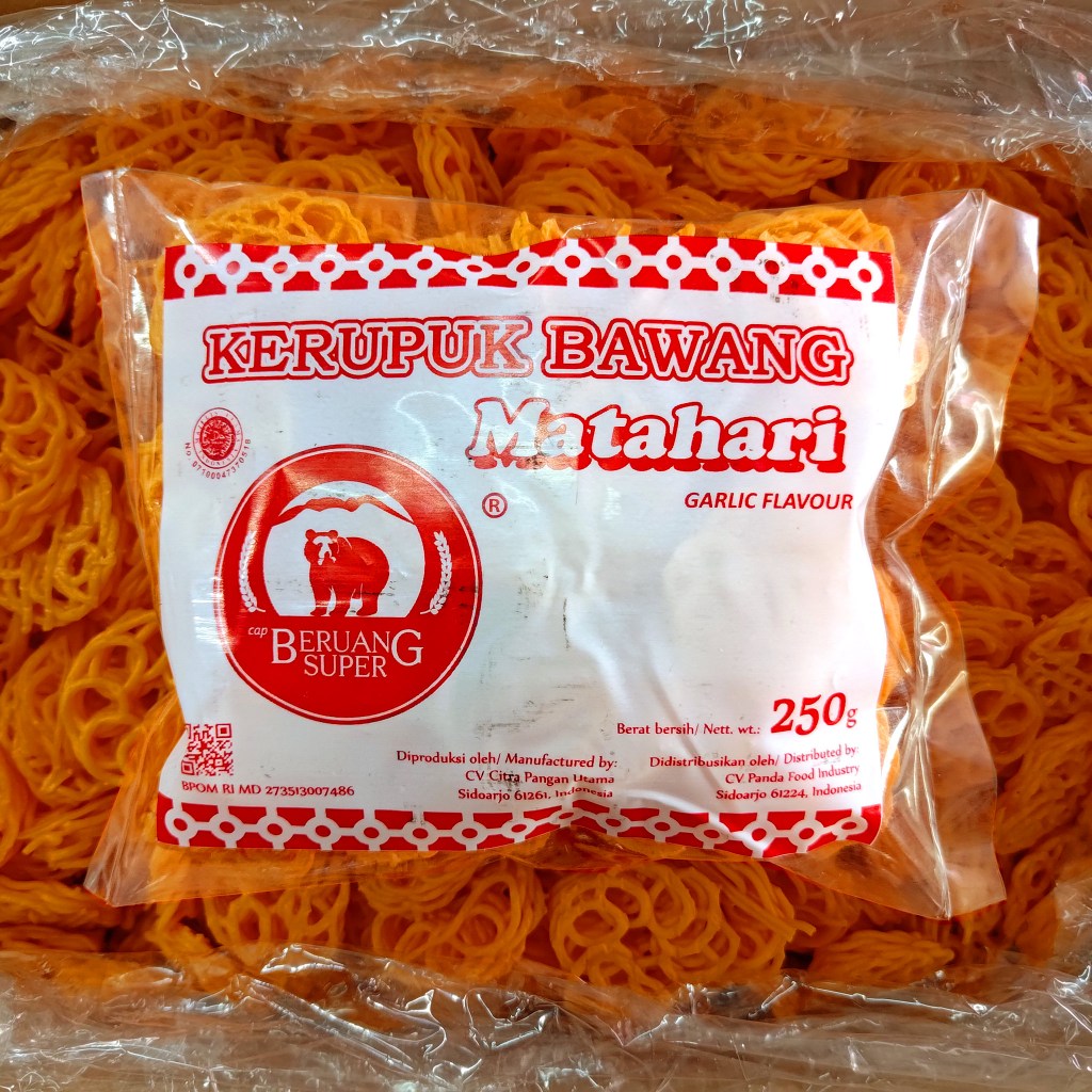 

Kerupuk Mamang Mentah Oren 250 gr Panda / Krupuk Matahari Mentah Oren / Kerupuk Murah Mentah