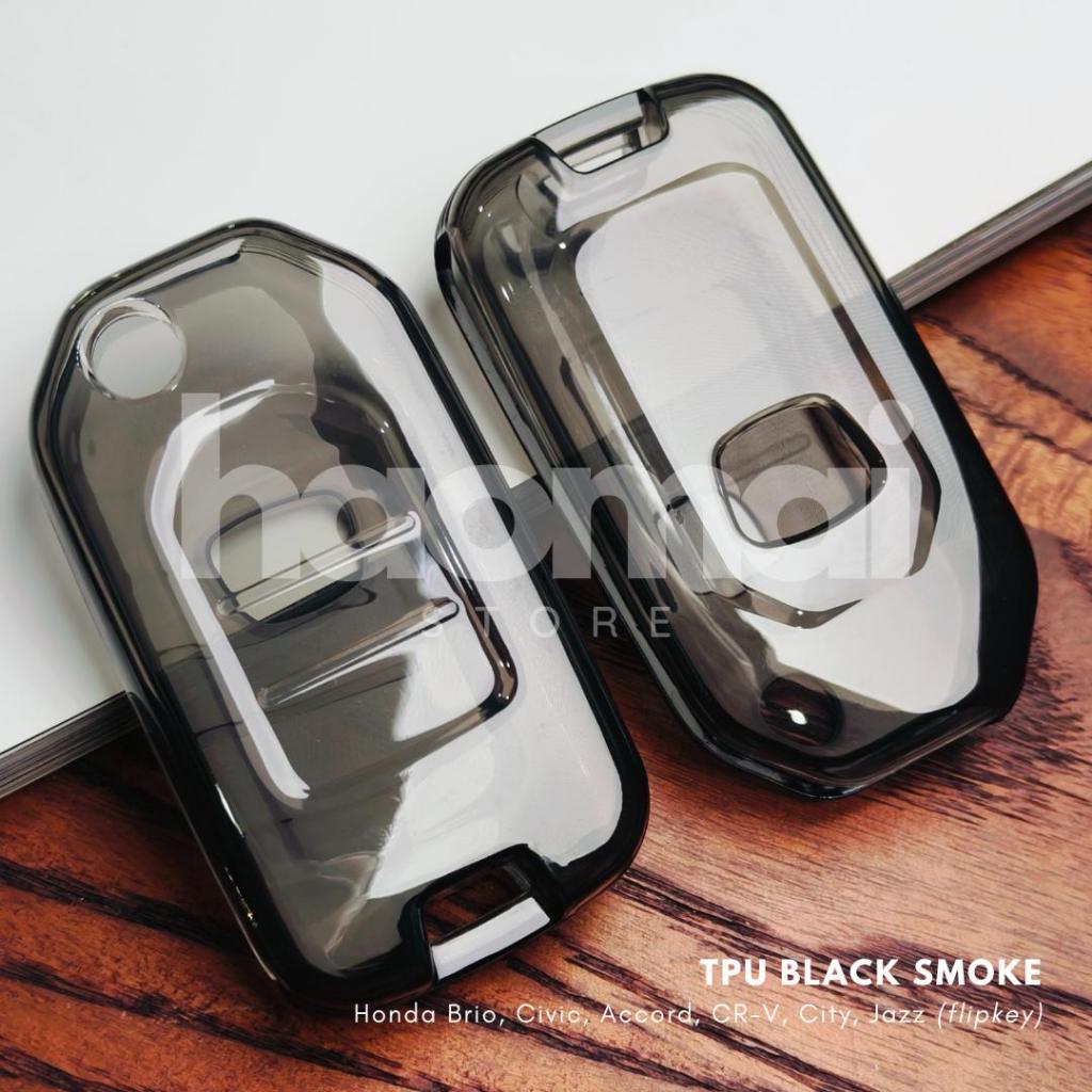 Sarung Kunci Transparan Hitam Honda Brio RS Civic Accord CRV City Jazz Flipkey non keyless TPU Cover