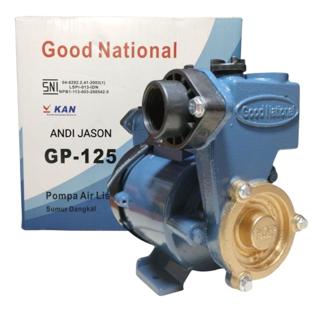 POMPA AIR NATIONAL GOOD GP-125 TIDAK OTOMATIS 125W MESIN AIR DAP GOOD NASIONAL GP125
