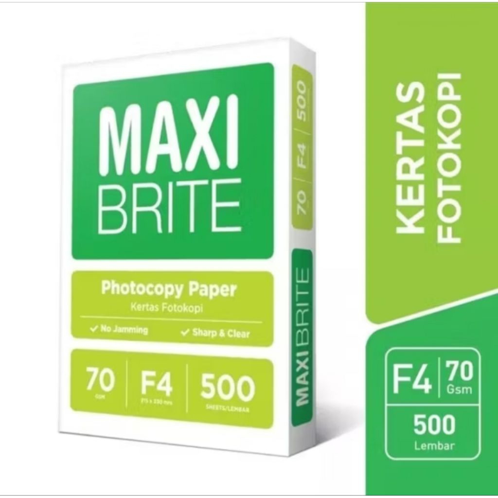 

kertas HVS MAXI BRITE F4 70 GSM