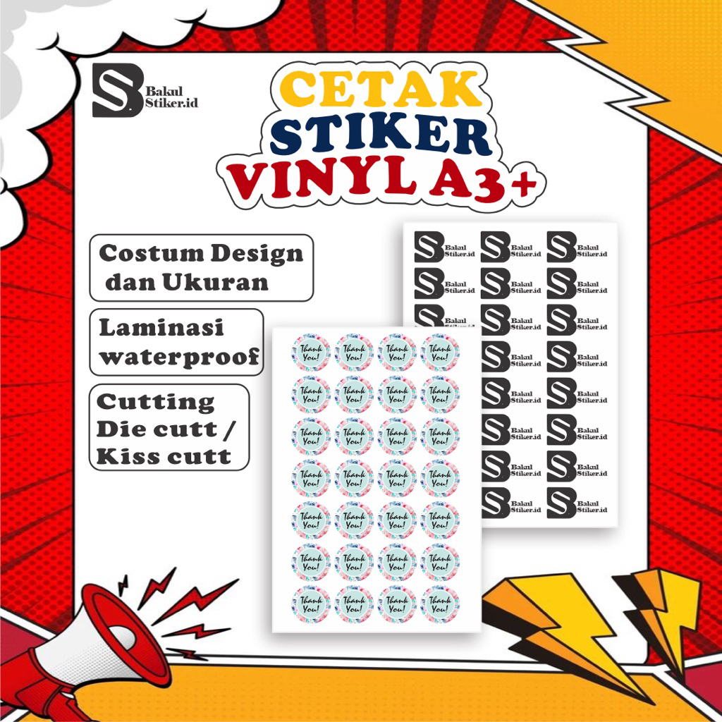 

costum stiker vinyl A3+ / stiker costum design bebas FREE LAYOUT DESIGN