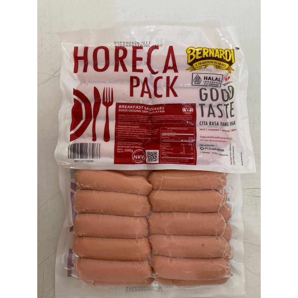 

Bernardi Sosis Sapi Ayam Breakfast Horeca 500gr