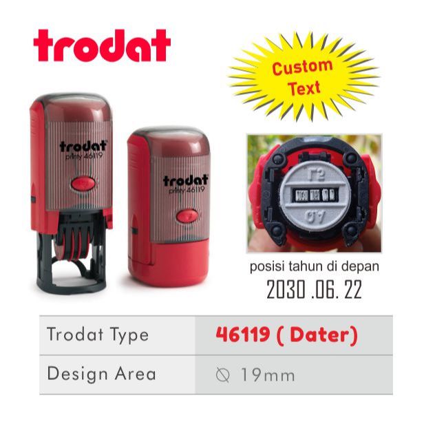 

Stempel Otomatis Self Ink Trodat 46119 dan 46125 Custom