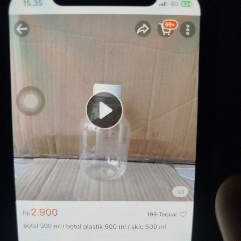 Botol plastik 500ml / Botol plastik SKLC 500ML