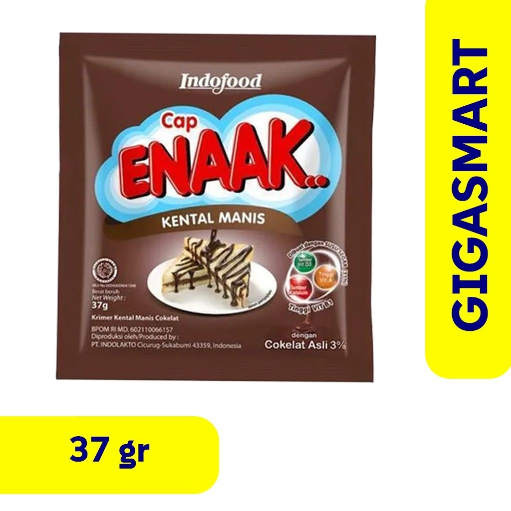 

Kental Manis Cap Enaak Coklat Kemasan Sachet 37gr, 1 Pcs