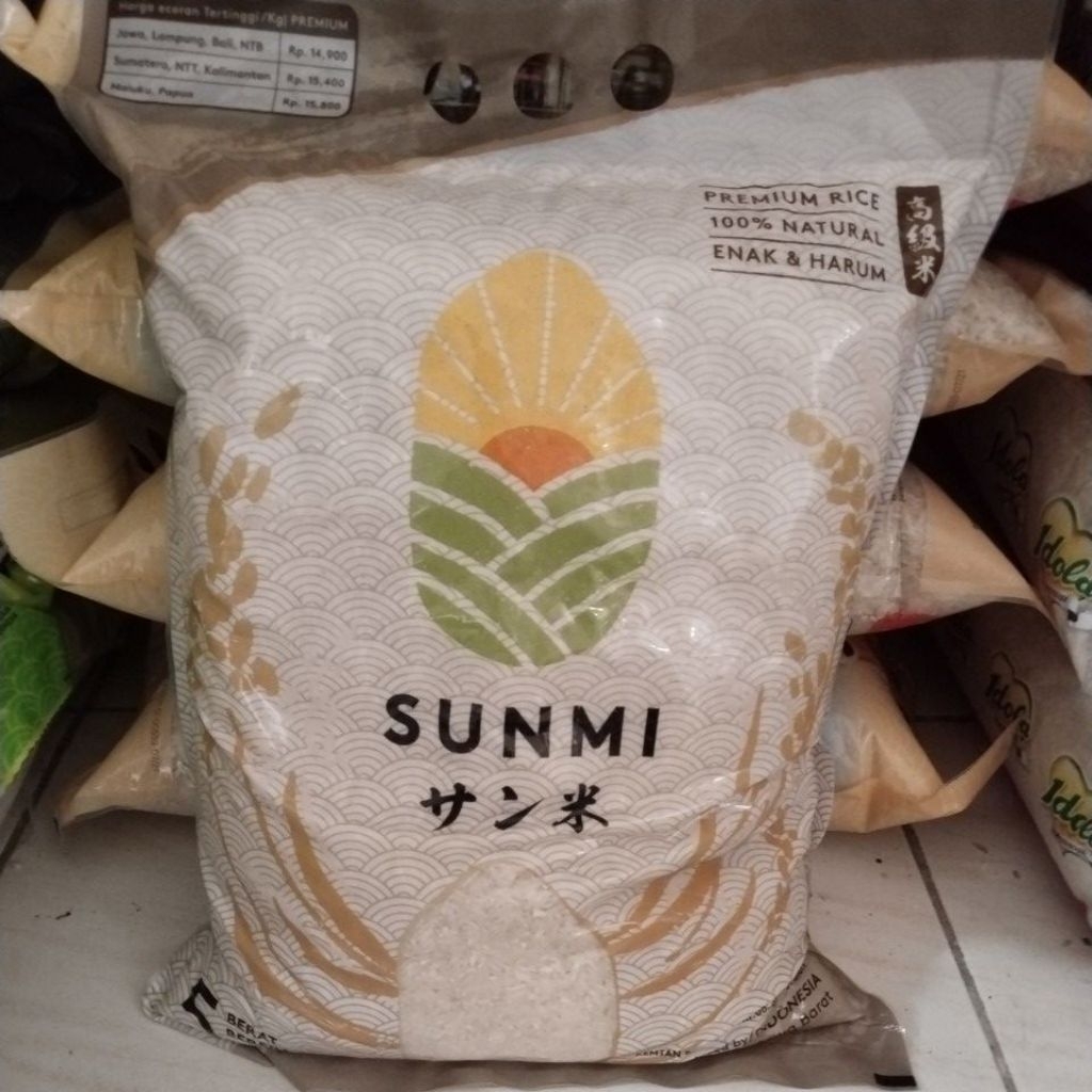 

Beras merek Sunmi 5kg -free ongkir