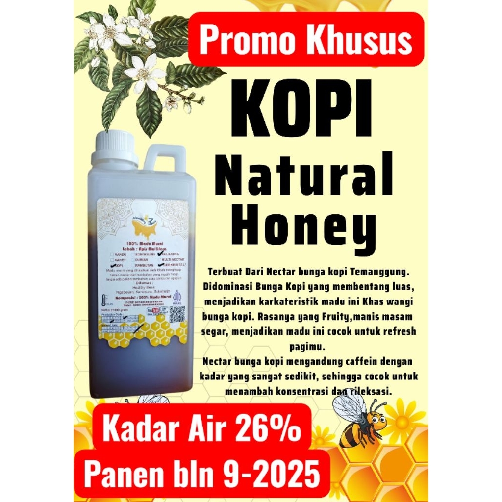 

Madu Kopi Murni Promo KA 26% 1Kg