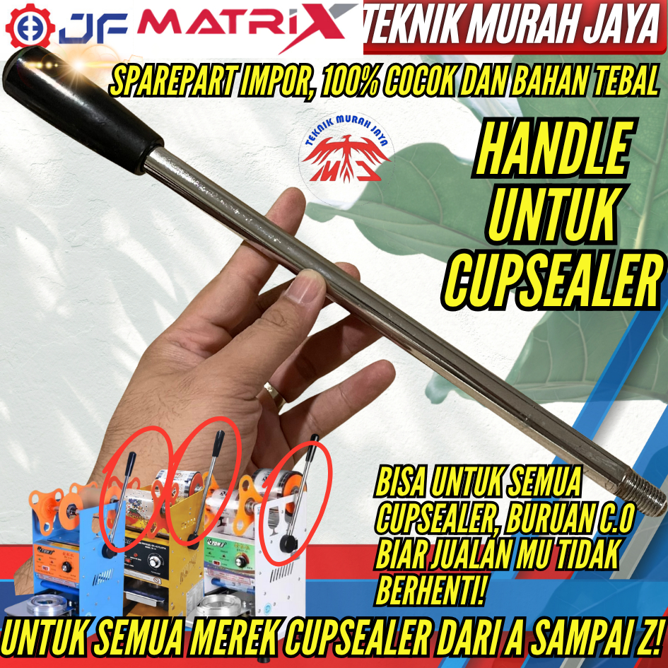 JF MATRIX Besi Press Handle Tarikan Tiang Cup Sealer Alat Pres Gelas D8 D1 Cupsealer Ossel Mollar Po
