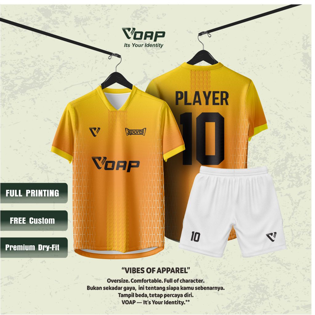 Jersey futsal printing jersey bola baju bola jersey volly jersey badminton gratis nama nomor punggun
