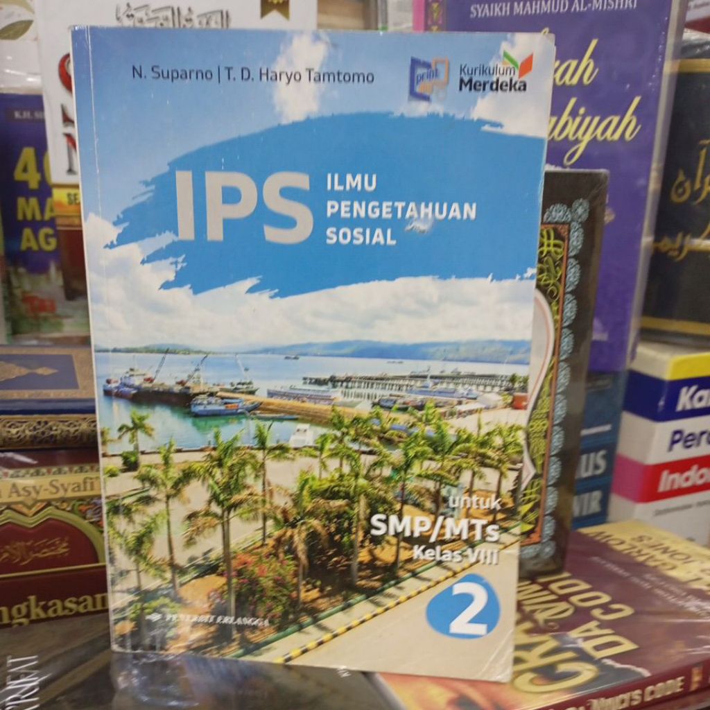 IPS Ilmu Pengetahuan Sosial untuk SMP kelas 8 kurikulum merdeka original bekas Erlangga