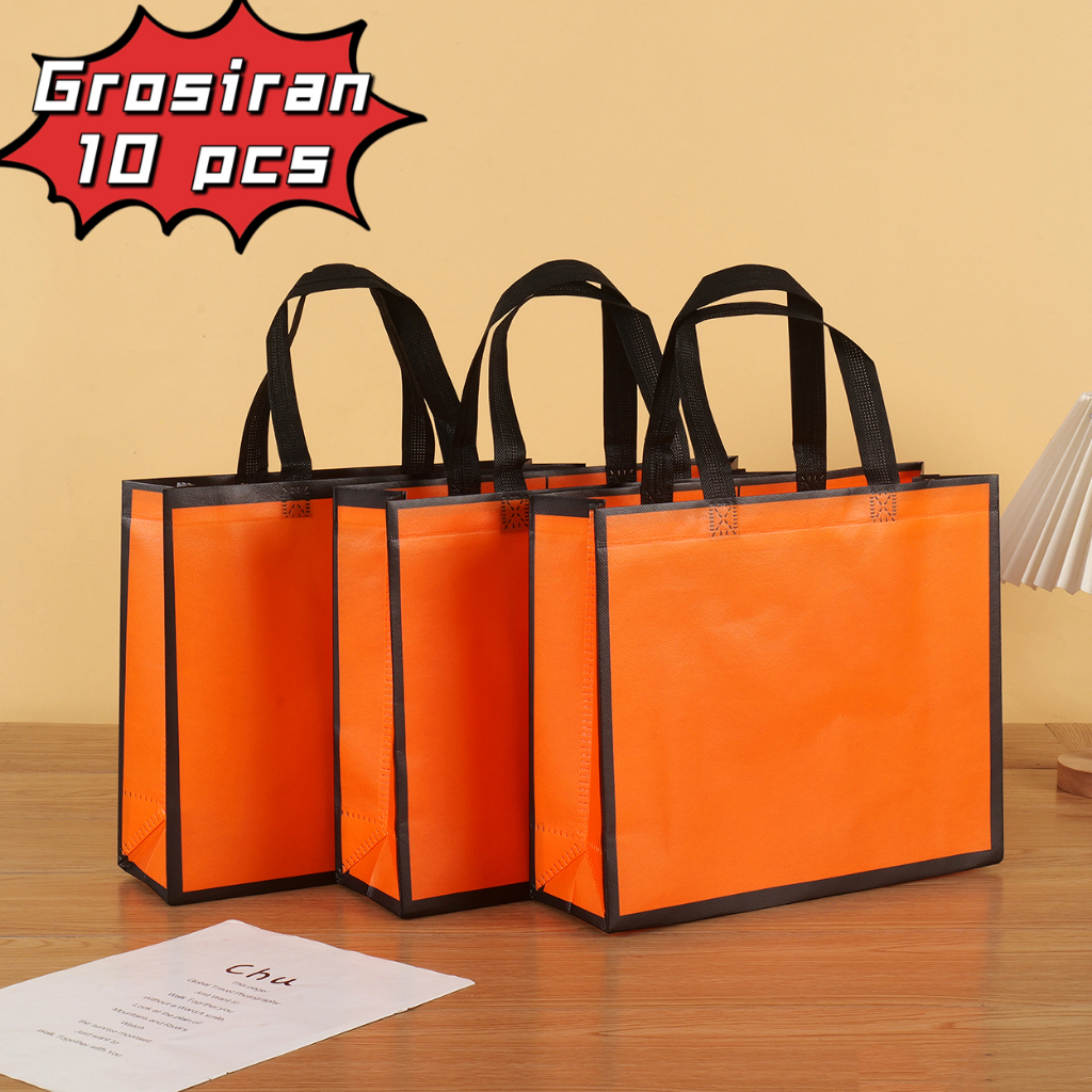 

Grosiran 10pcs-Tas hamper - Goodie bag - Tas Belanja - Tas Souvenir - Tas Kado - Tas Jinjing - Tas Lipat-Kantong Belanja - Souvenir - Shopping bag - Spoundbond - Tote Bag - Tas Wanita - Tas Murah - Tas Belanja Murah - Tebal dan Kuat
