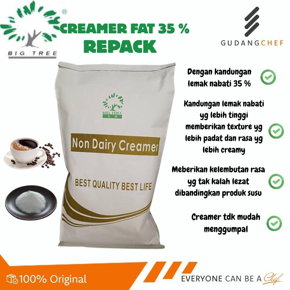 

Big Tree Non Dairy Creamer REPACK | Bubuk Krimer Premium Lemak Nabati 35% | Pengganti Susu Bubuk