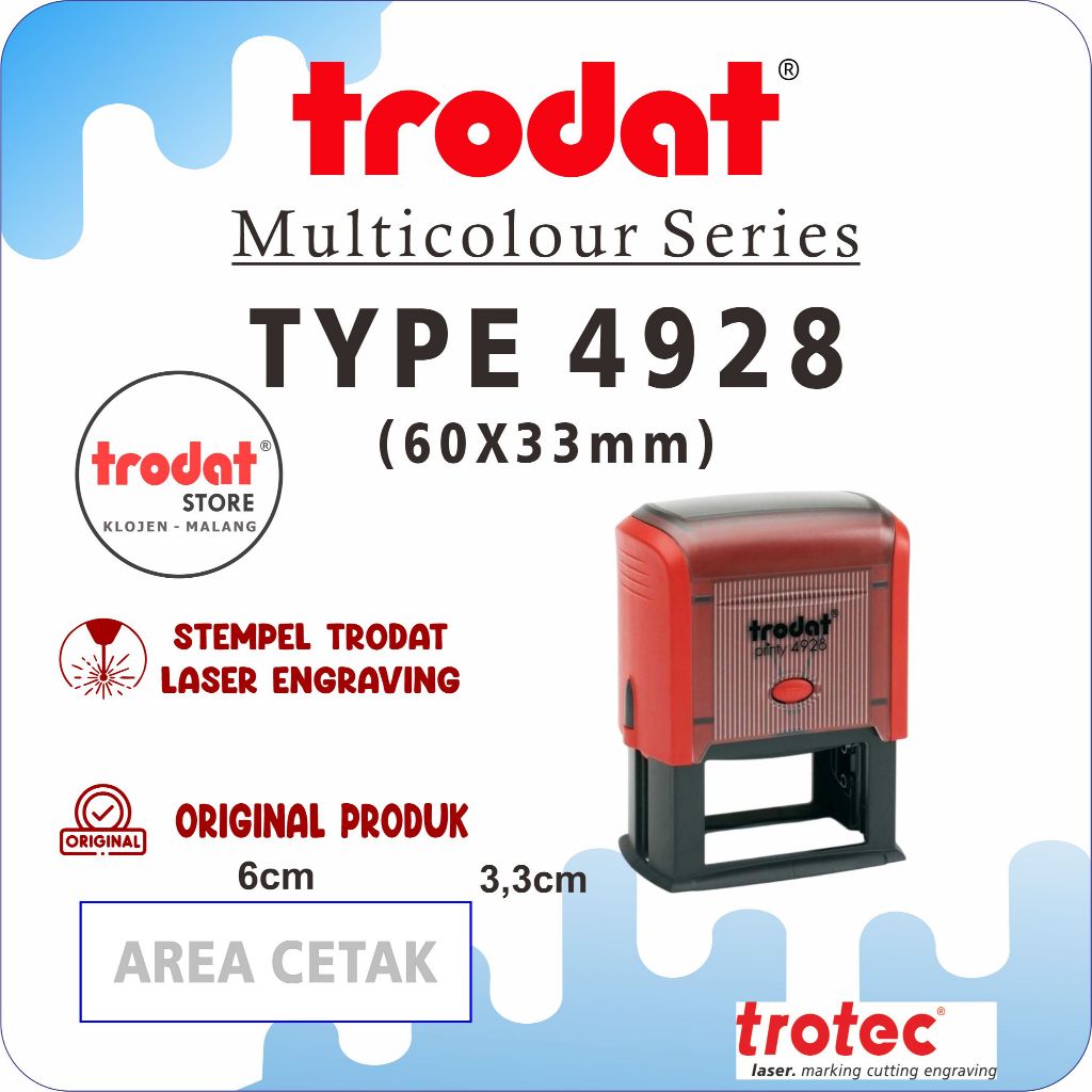 

Stempel Trodat 4928 (60x33 mm)Stempel warna otomatis, original trodat