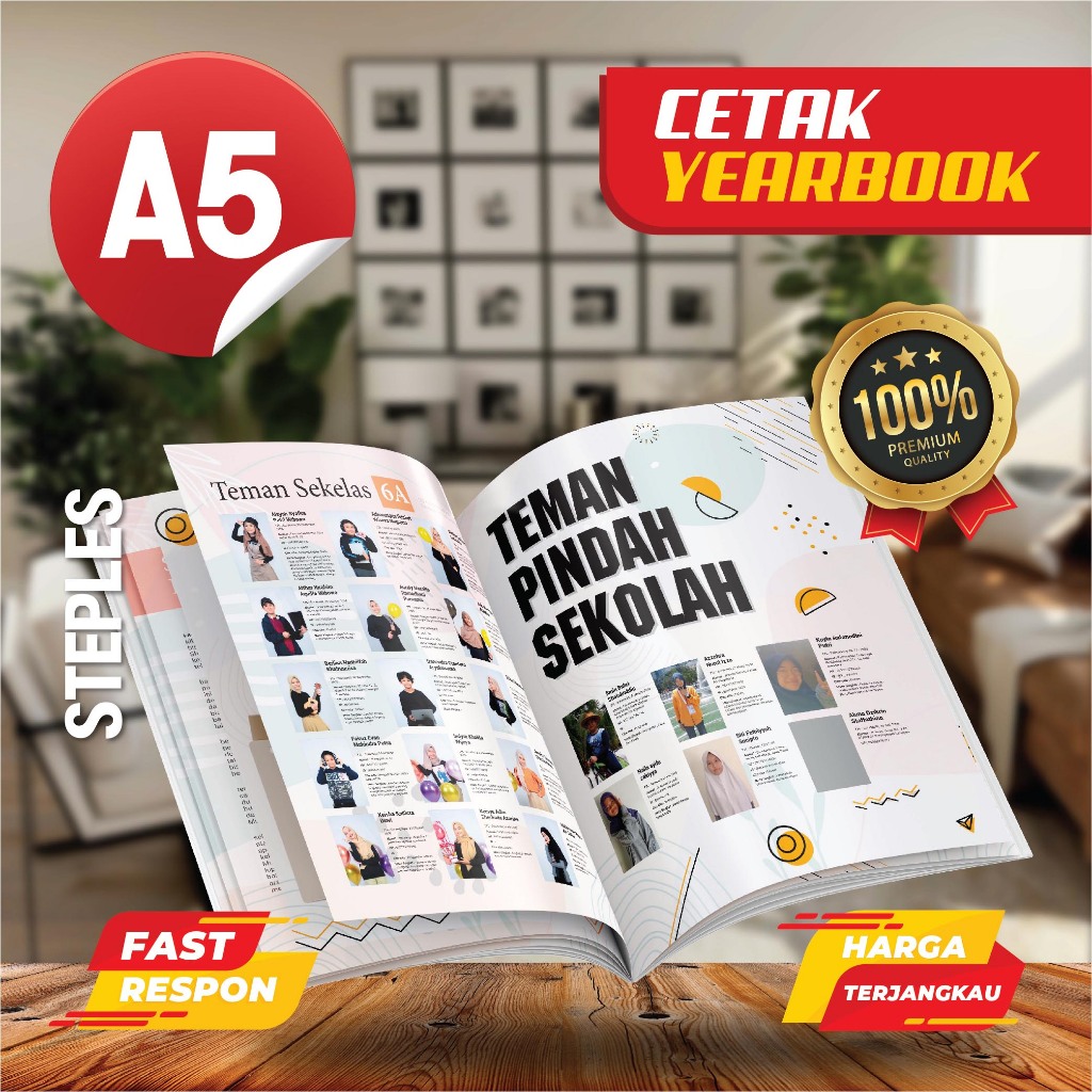 

A5 Steples - Jasa Cetak buku Tahunan Sekolah /Yearbook SD SMP SMA