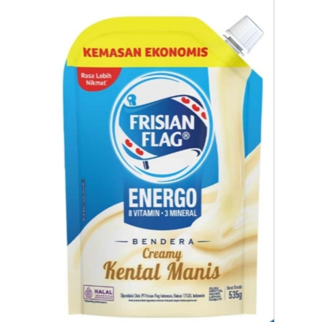 

Frisian Flag Kental Manis 535 g / Susu Bendera kemasan pouch ekonomis / Exp.April 2026