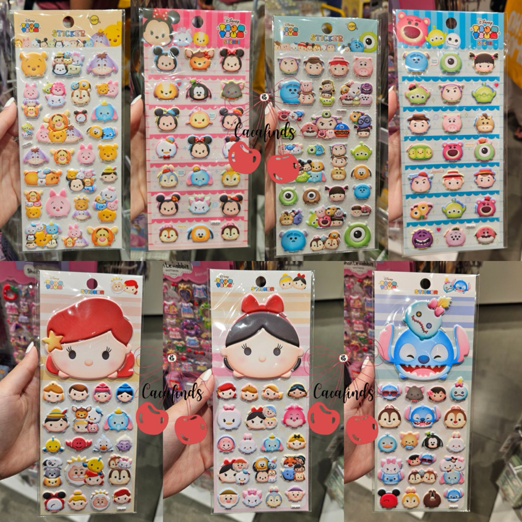 

OHSOME x Disney‼️Stiker Lucu / Stiker Puffy Disney Tsum Tsum Collection (Stitch / Toy Story / Pooh / Mickey Mousse & Friends)