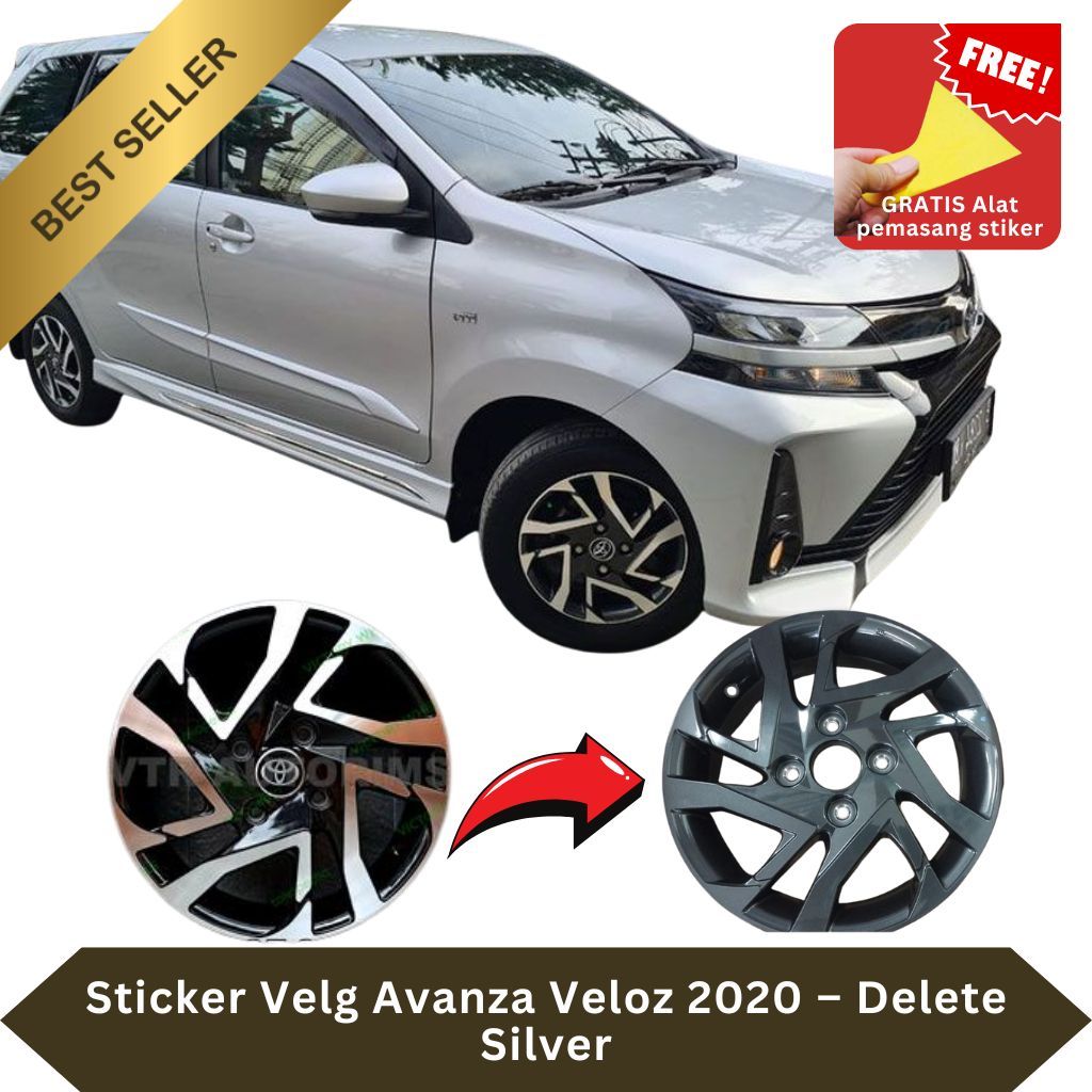 Sticker Velg Avanza Veloz 2020 – Delete Silver