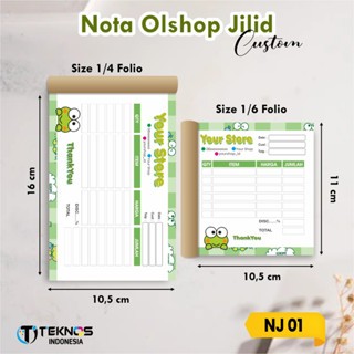 

Nota Olshop Custom 1 Ply Full Colour Laundry Murah / Unik / Lucu / Olshop / 1per4 Folio