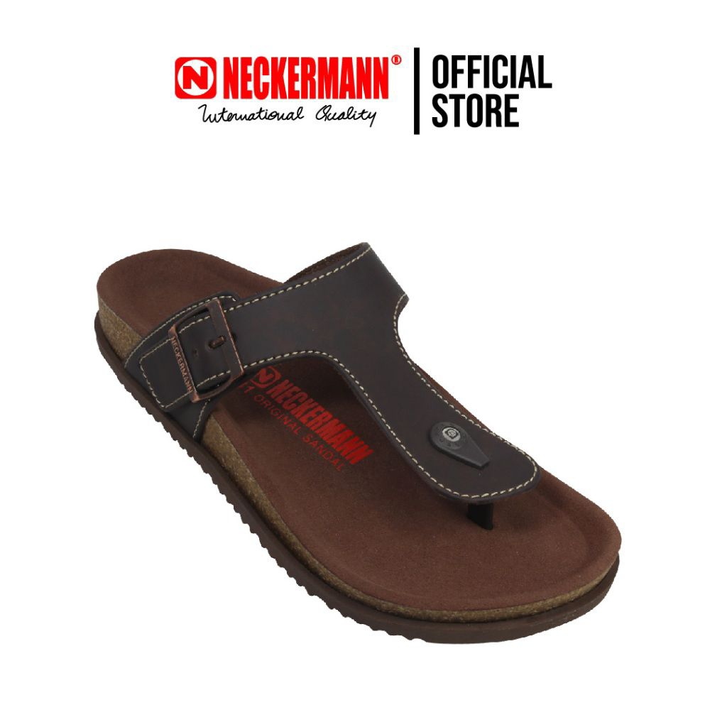 Sandal Pria Neckerman Birken 044 Brown Original