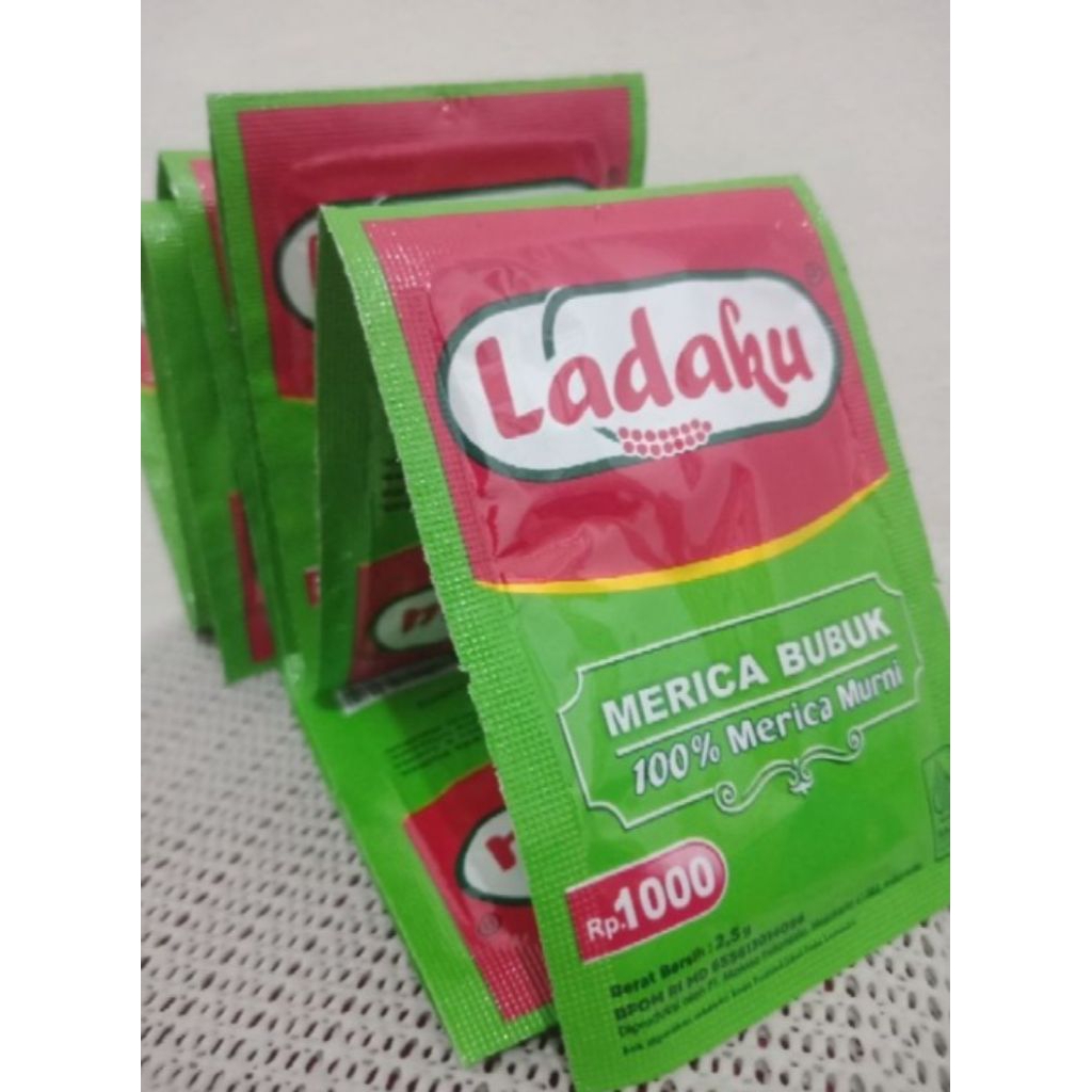

Ladaku Merica Bubuk 100% Merica Murni (1 Renceng)/Desaku LADAKU Merica Lada Bubuk 2.5 gr White Pepper Powder PERRENTENG ADA 12SACHET