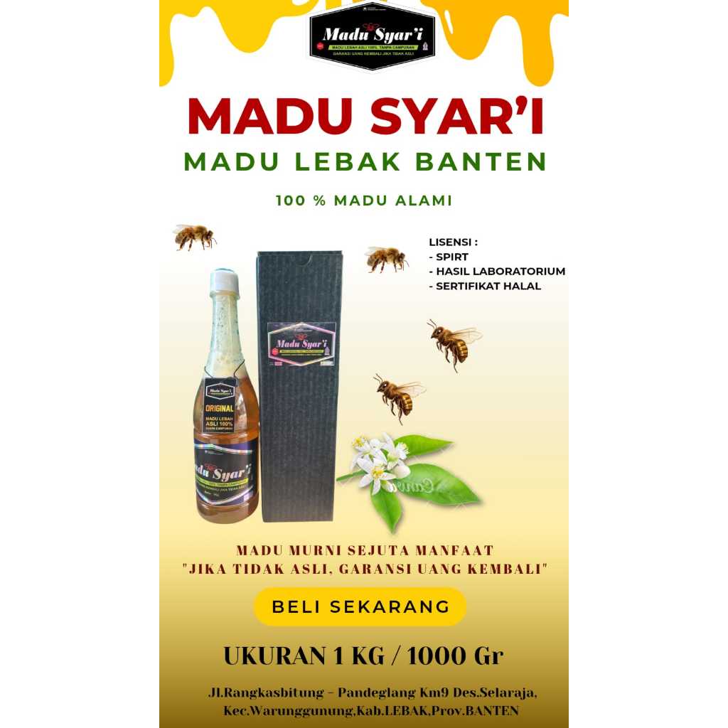 

Madu Asli - Madu Murni - Madu Syar'i 1kg