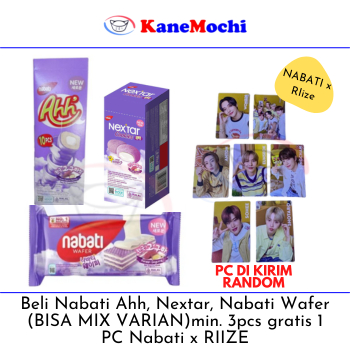 

Nabati Ahh 30gr - Nabati Wafer 122gr - Nextar Cookies Korean Goguma 90gr