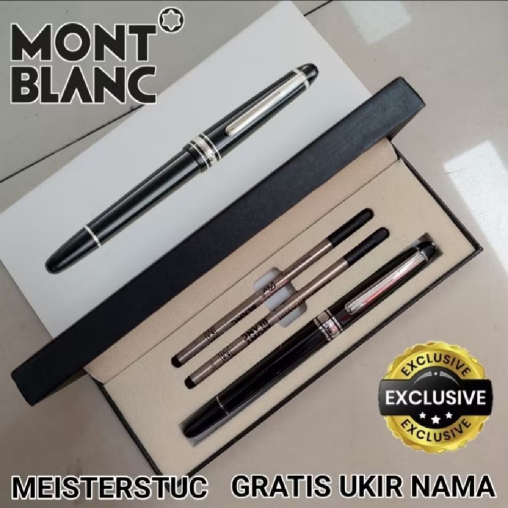 

Pulpen Mewah Giftset Pen Monbl@nc Meisterstuc RB Free 2 Refill Gratis Grafir Nama