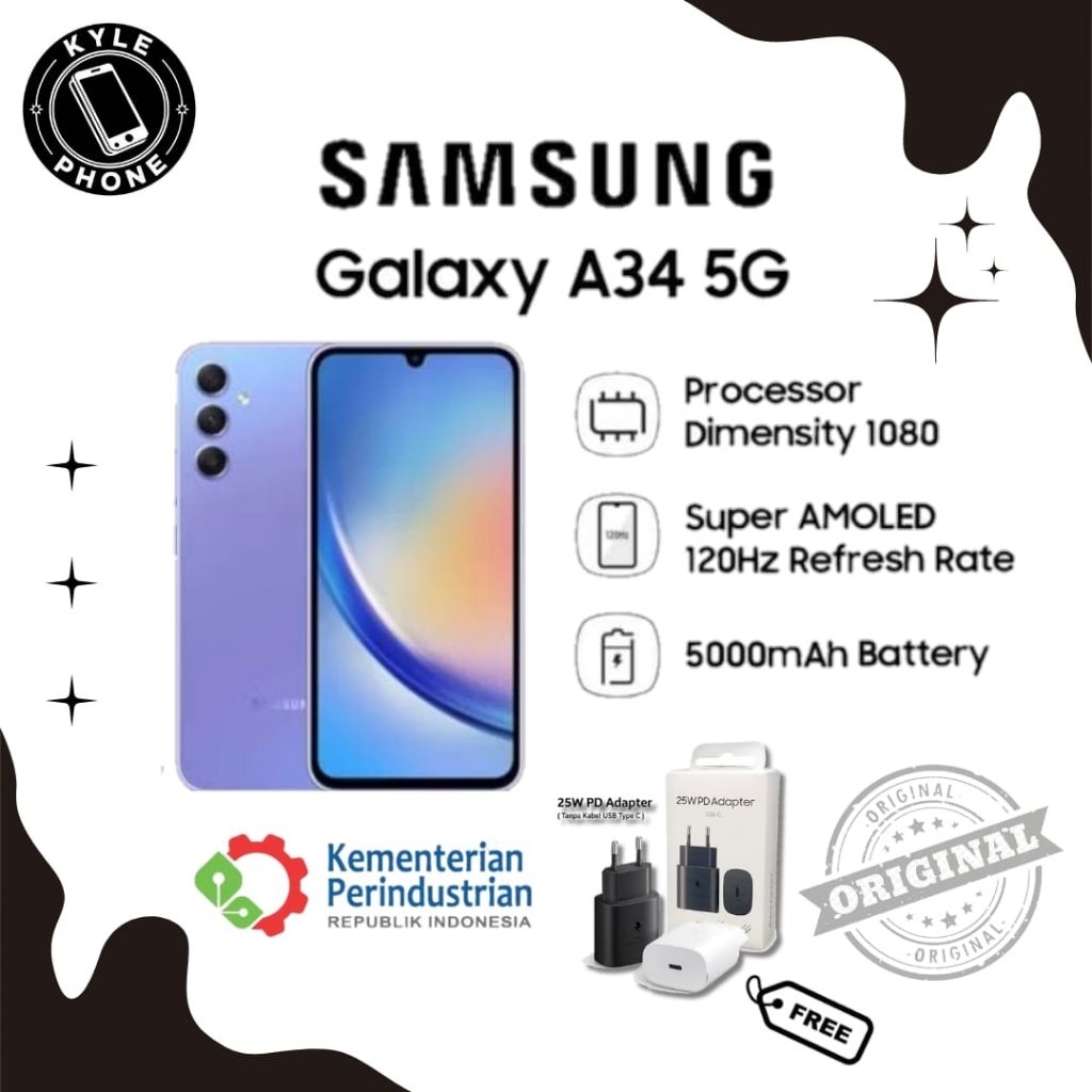 SAMSUNG A34 8/256 GARANSI RESMI