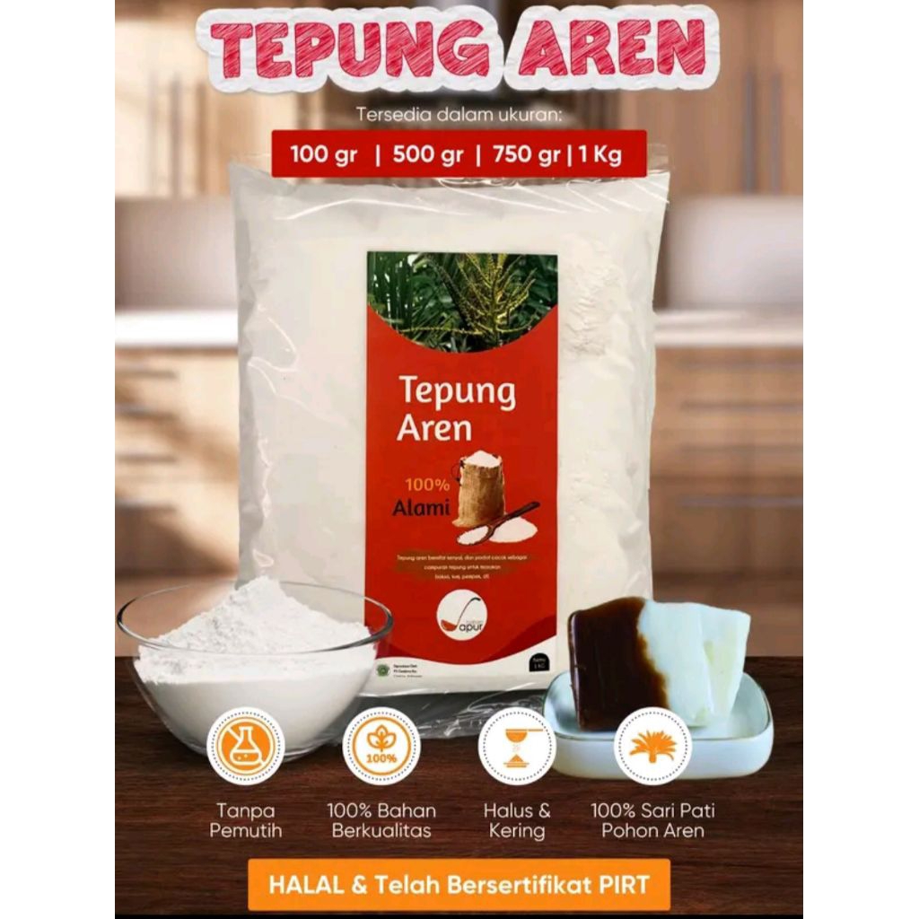 

Tepung Sagu Aren Asli / Murni Tepung Aren