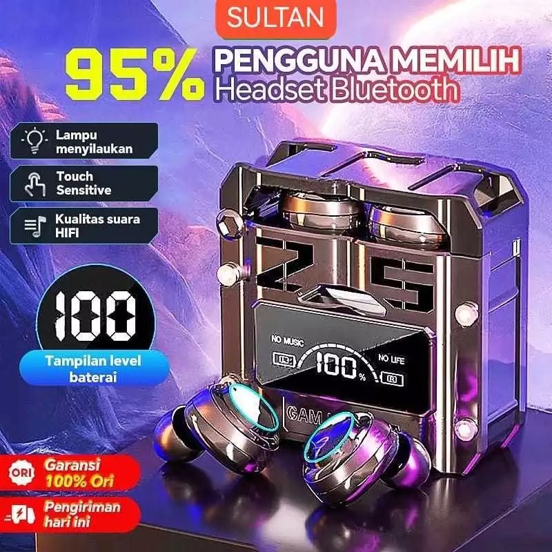 TWS M25 Headset Bluetooth GAMING Earphone Bluetooth Wireless Bass Headphone Bluetooth 5.3 Full Bass