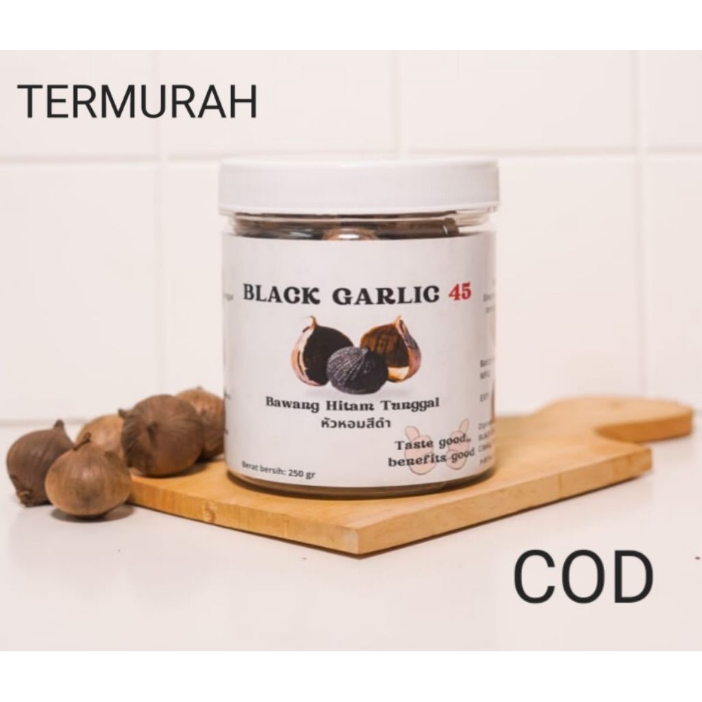 

BLACK GARLIC TUNGGAL SOLO 45 BAWANG HITAM TUNGGAL 250 GRAM UNTUK KESEHATAN HERBAL TANPA BAHAN KIMIA