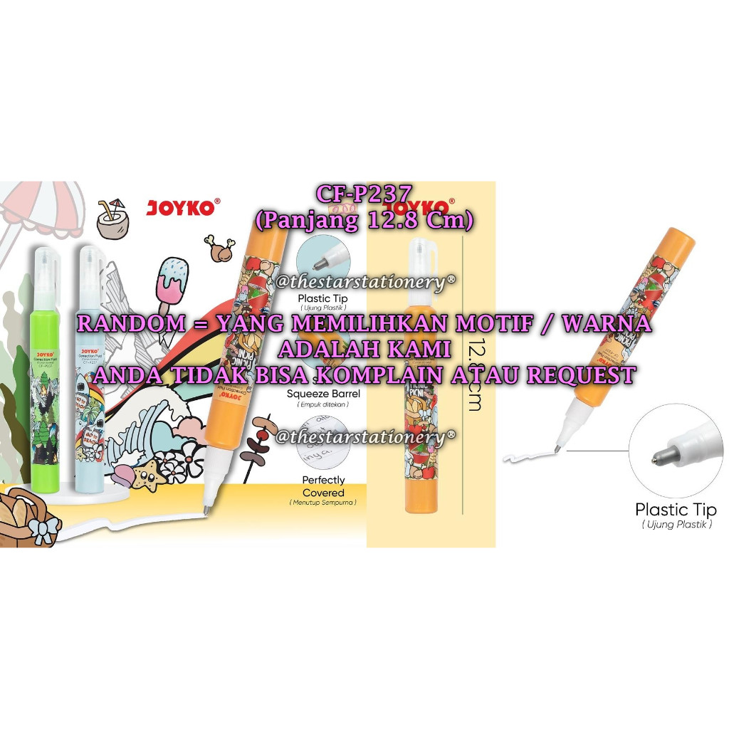 

(1 Biji) GROSIR Correction Fluid JOYKO CF-P237 Cairan Koreksi Penghapus Cair Joyko CF-P237 (1 Biji)