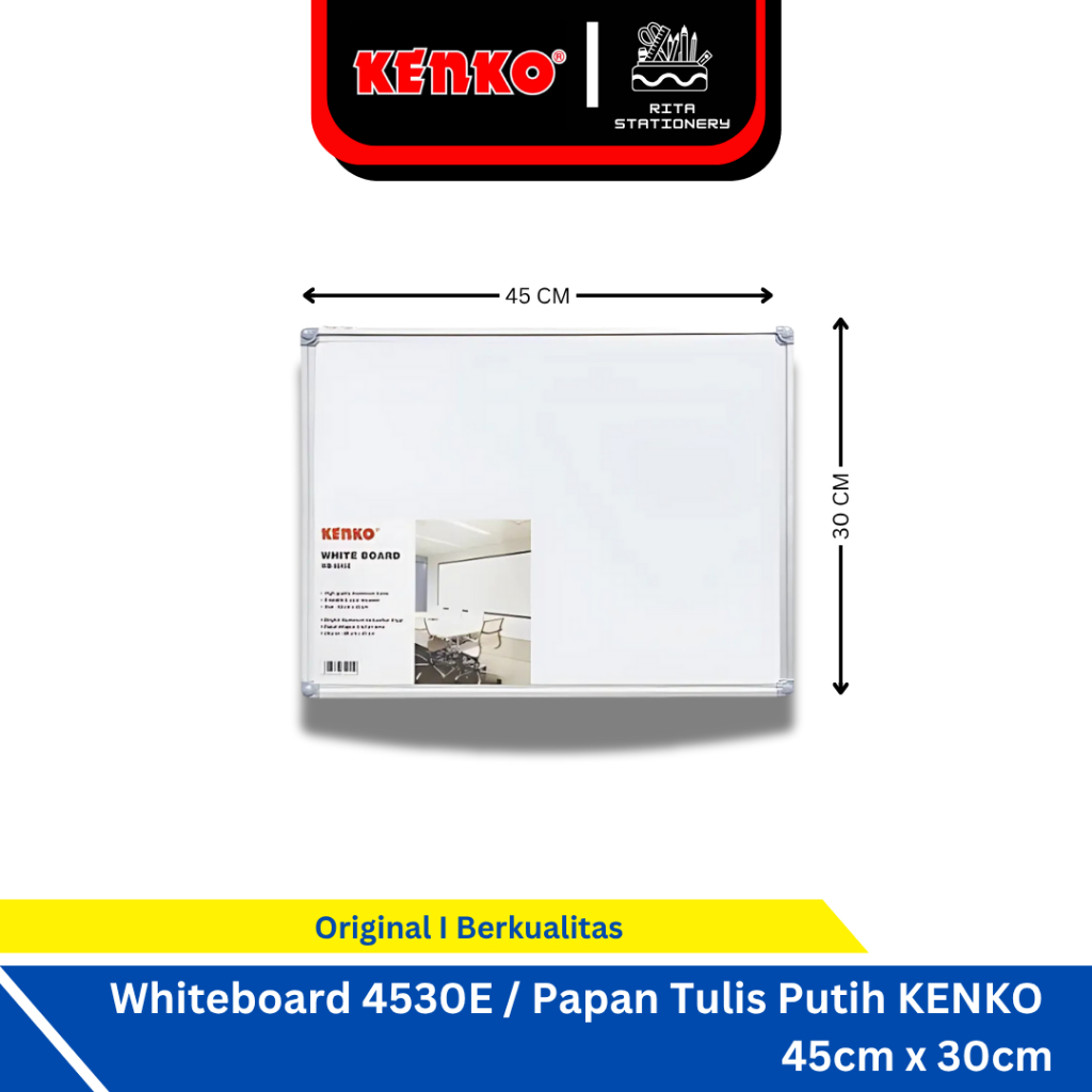 

Whiteboard / Papan Tulis Putih Kenko 45cm x 30cm - 4530E