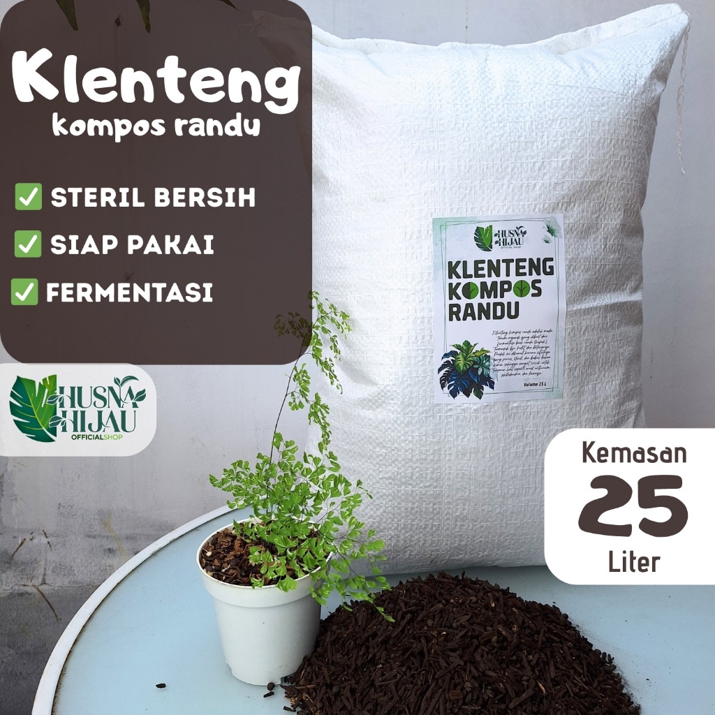 Husna hijau, Klenteng kompos randu fermentasi, kemasan 25 liter – steril, bersih, siap pakai. Cocok 