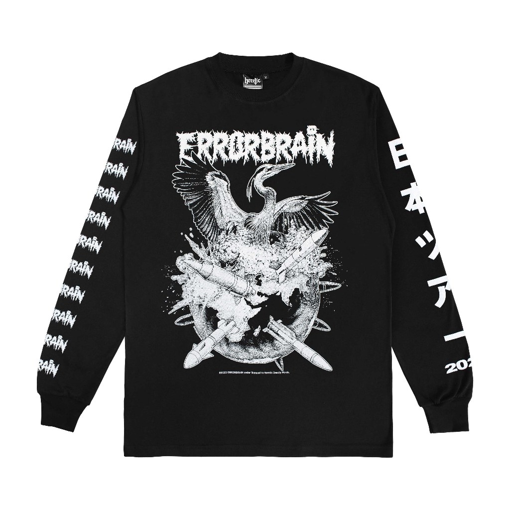 Heretic x Errorbrain - Long Sleeves Tees / LS - Japan Tour'25 - Black