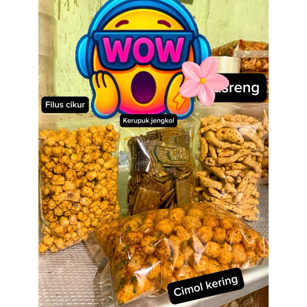 

beli 1 gratis kerupuk jengkol basreng cimol kering filuscikur