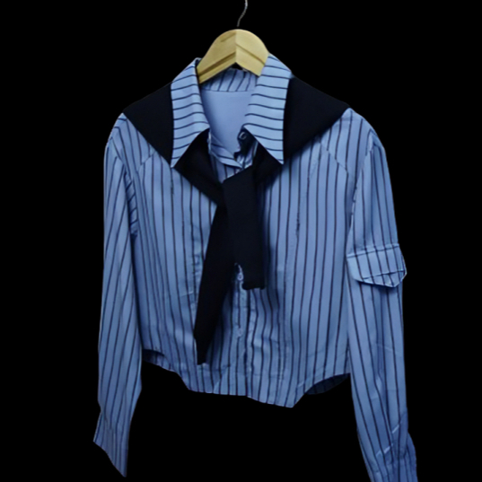 Kemeja Wanita Shirt Line Premium Import Bangkok BKK