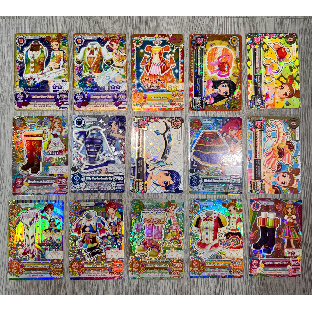 Kartu Aikatsu Premium & Campaign Cp milkyway taurus scorpio pierrot carnival marble candy aries sole