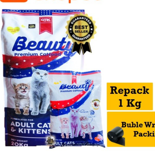Makanan Kucing Premium BEAUTY Cat Food 1 Kg | Beauty Cat Food 1 Kg