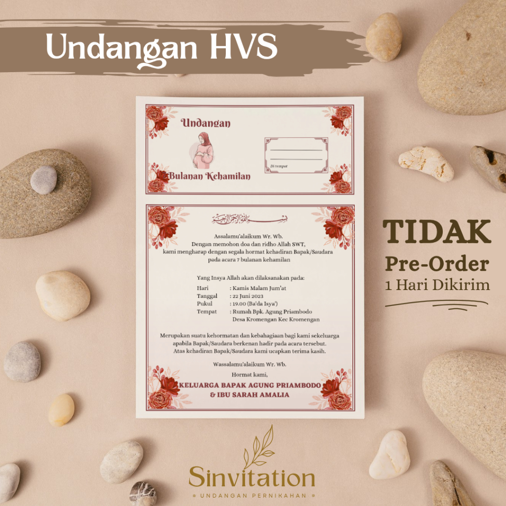 

Cetak Undangan HVS merah Walimatul Ursy, Pernikahan, Tahlil, 7 Bulanan, Aqiqah, Khitan Sinvitation 2