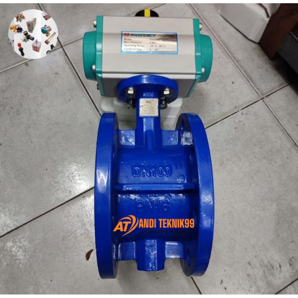 Actuator Butterfly Valve Double flange 12 inch