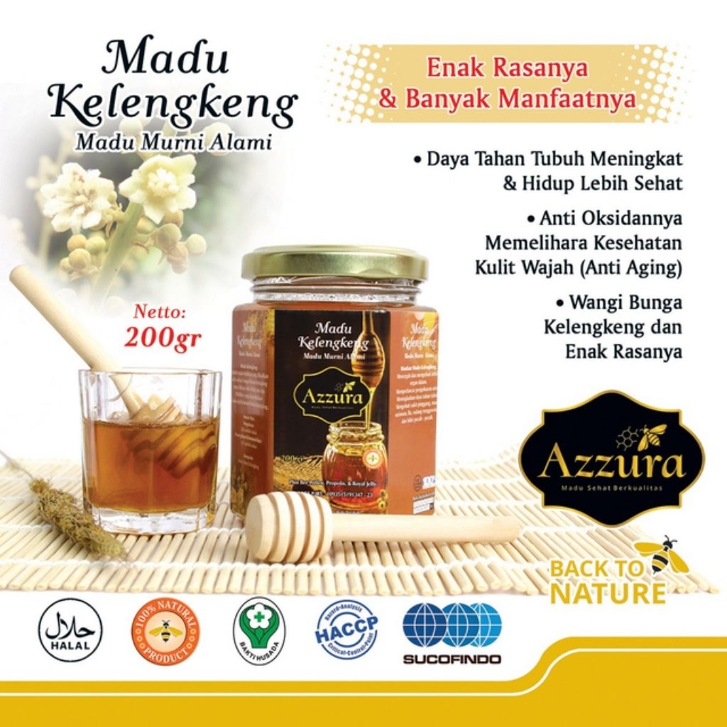 

Azzura Madu Kelengkeng Murni Alami Anti Aging & Tingkatkan Imunitas - Botol 200gr